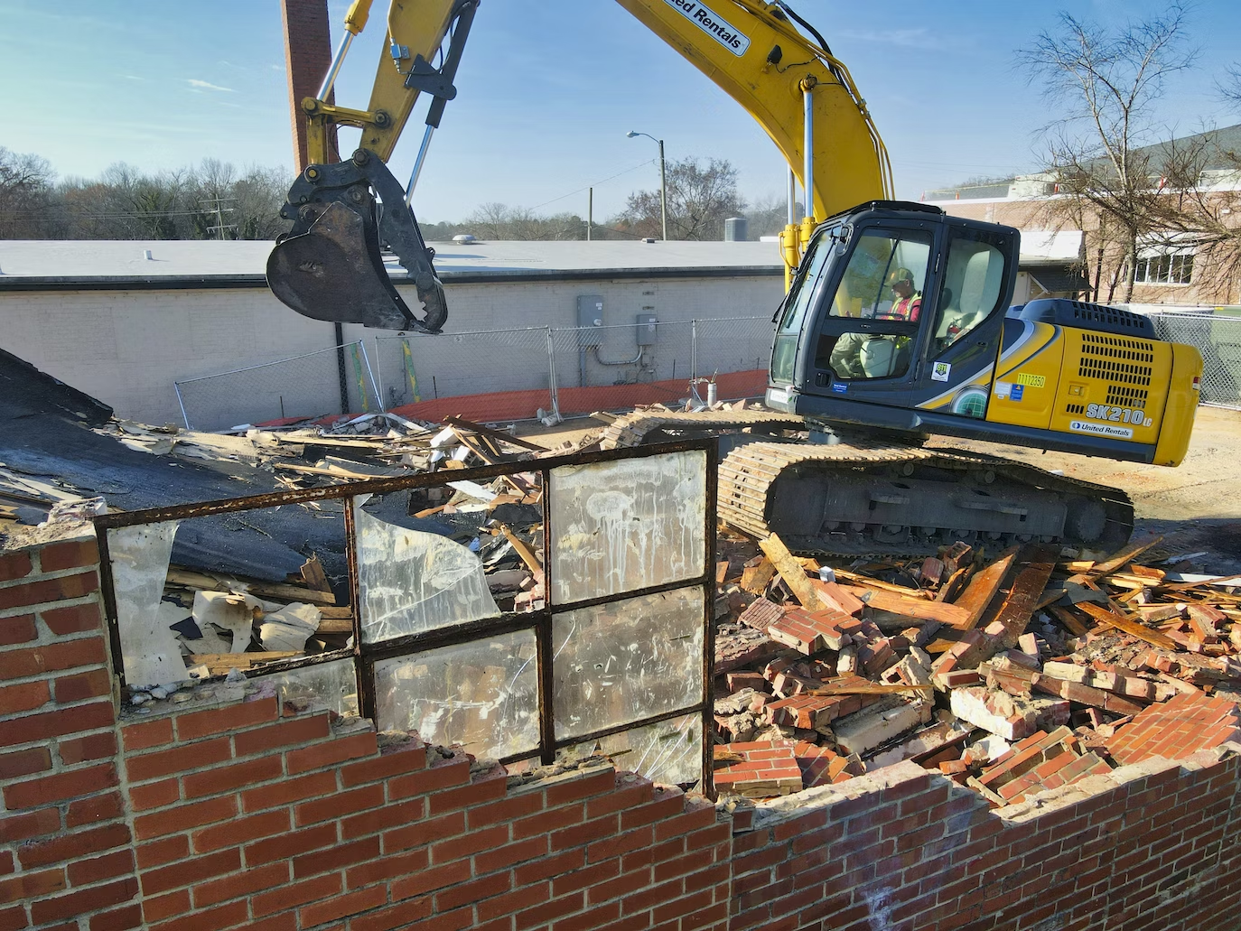 High-rise building demolition